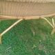 Vintage wicker rattan sofa bench