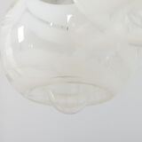 Lustre italien Murano bicolore en verre des années 1970
