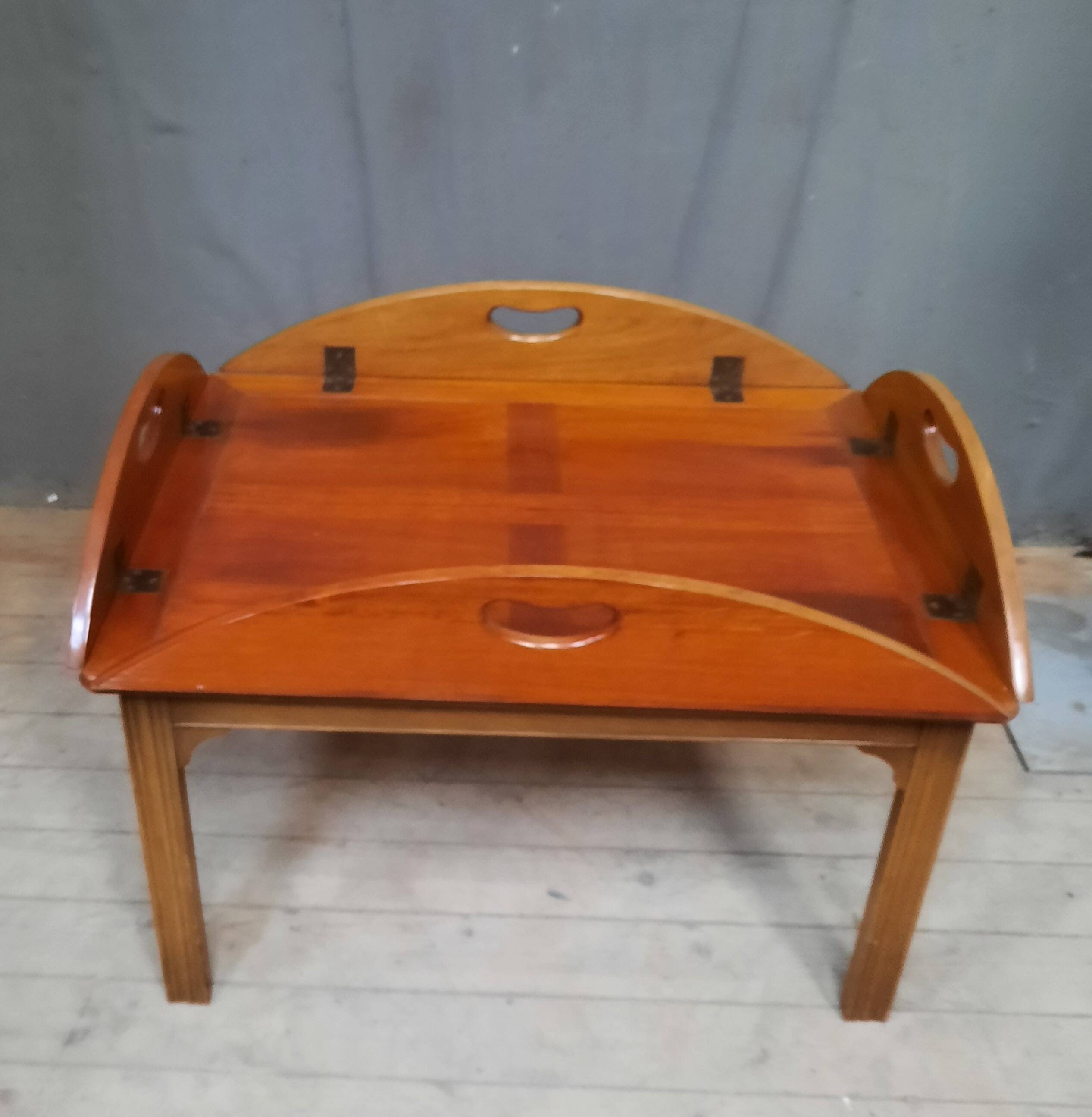 Mahogany boat coffee table