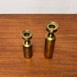 Danish brass candle holders from the mid-century by Boyes Metalkunst, 1960s, set of 2.