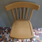 Chaise bistrot jaune moutarde