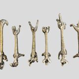 Set of 6 silver-plated animal knife rests