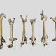 Set of 6 silver-plated animal knife rests