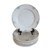 + 9 flat plates in Iron Earth Gien clara service +