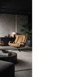 Vintage Mid-Century German Modern Leather Swivel Chairs by Carl Straub