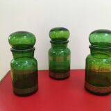 Trio of vintage apothecary style pots