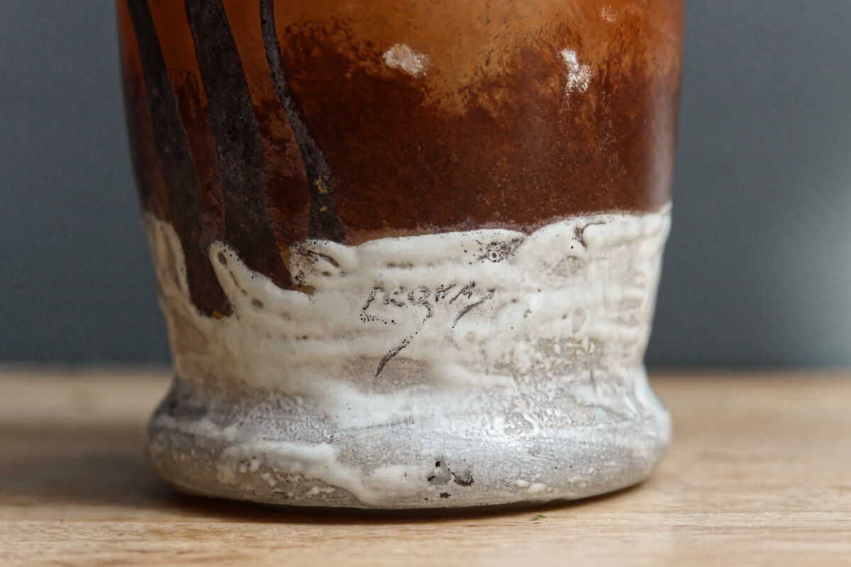 Vase glass paste by Legras