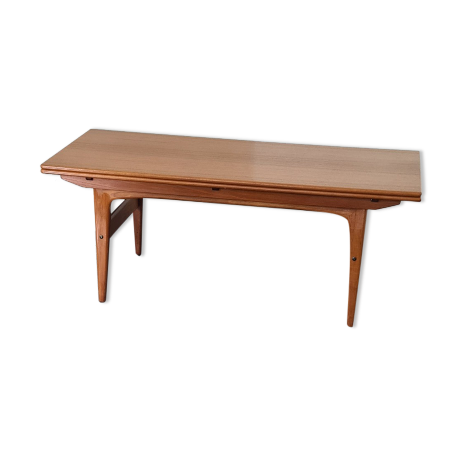 Vintage teak Danish Design adjustable table by Trioh Denmark .