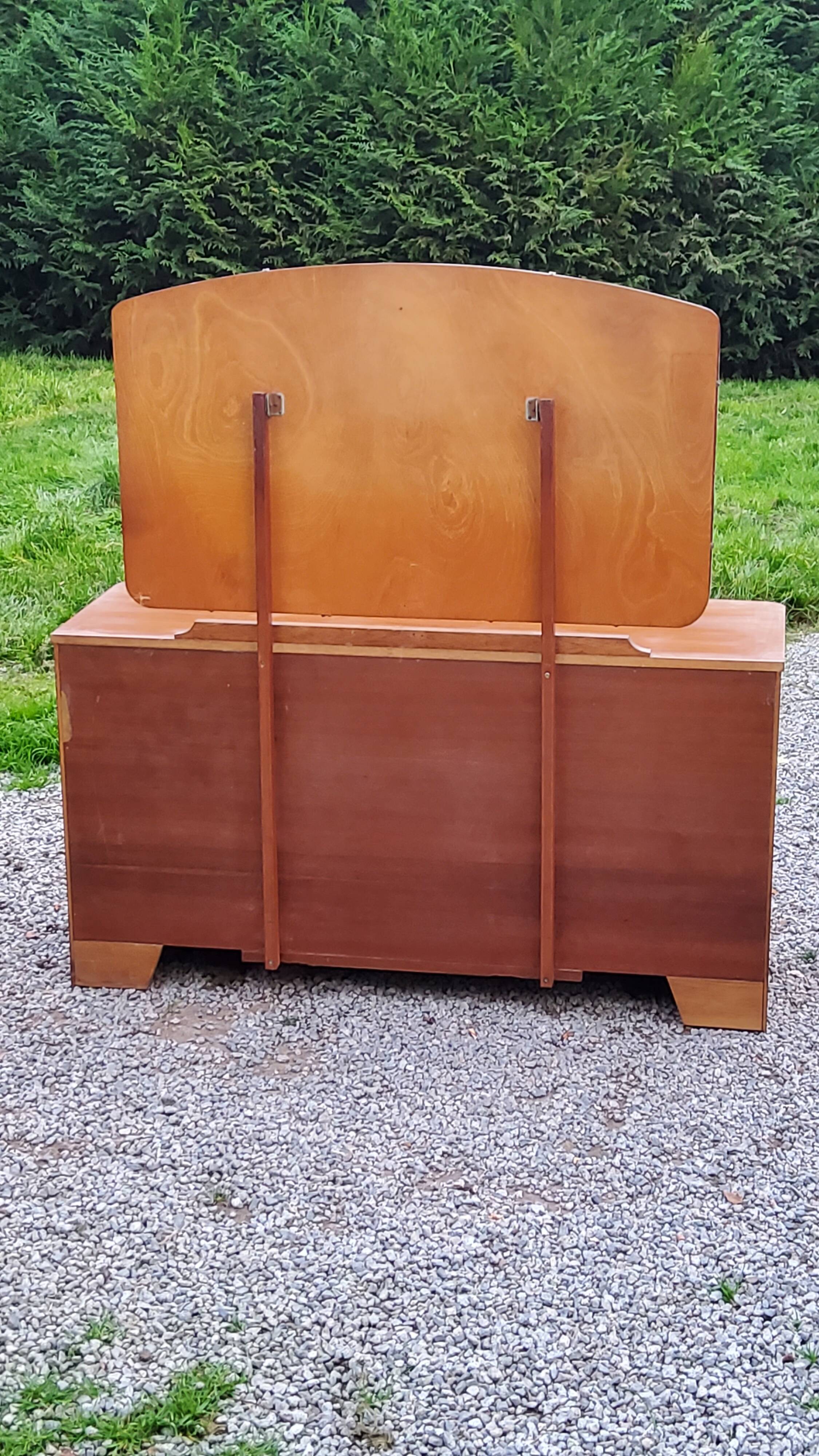 Vintage 1960s mahogany dressing table chest of drawers
