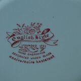 Set of 6 English style plates, kesteloot birthday