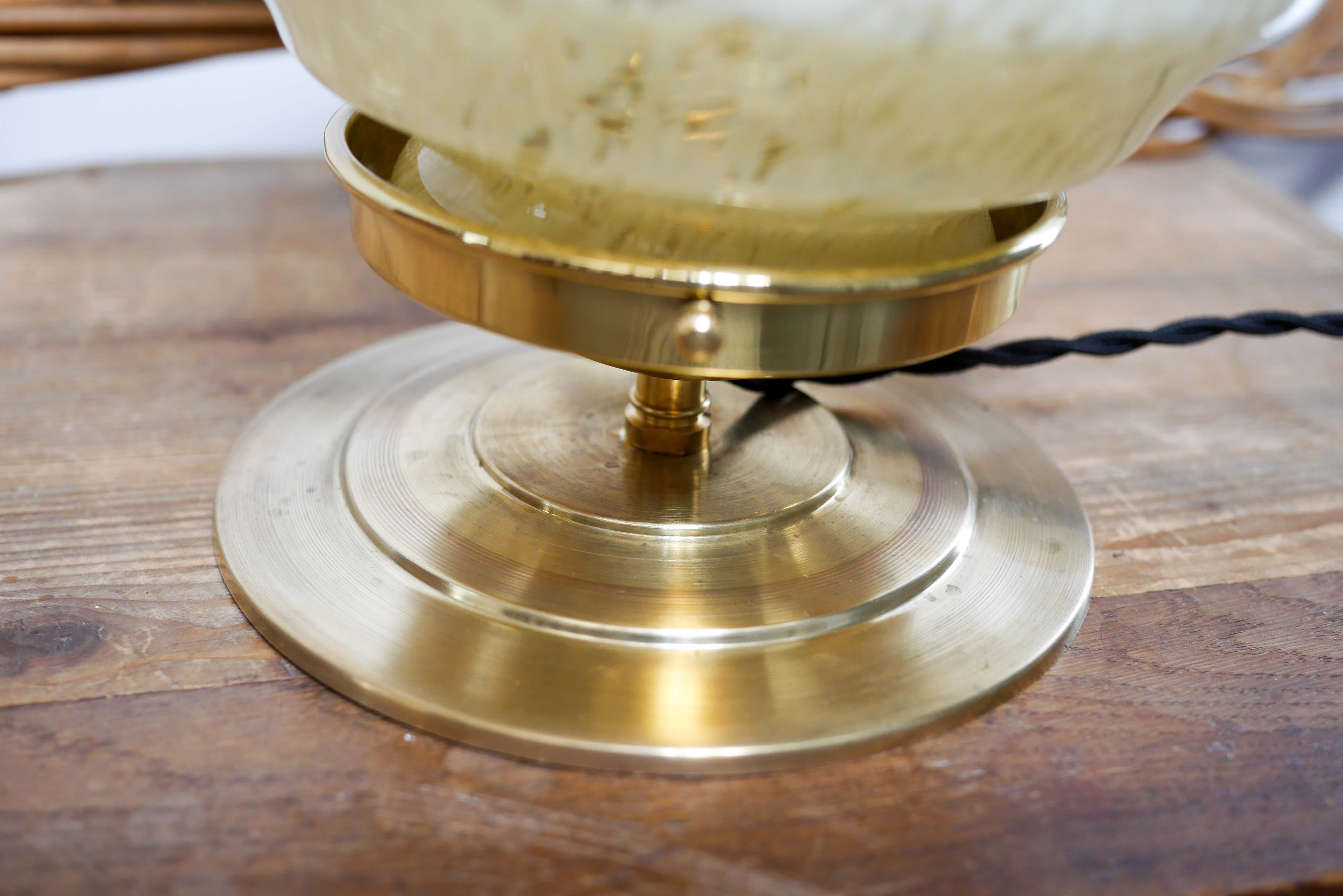 Vintage glass installation lamp from Clichy