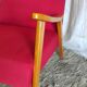 Scandinavian style armchair in wood and fabrics - 1960s