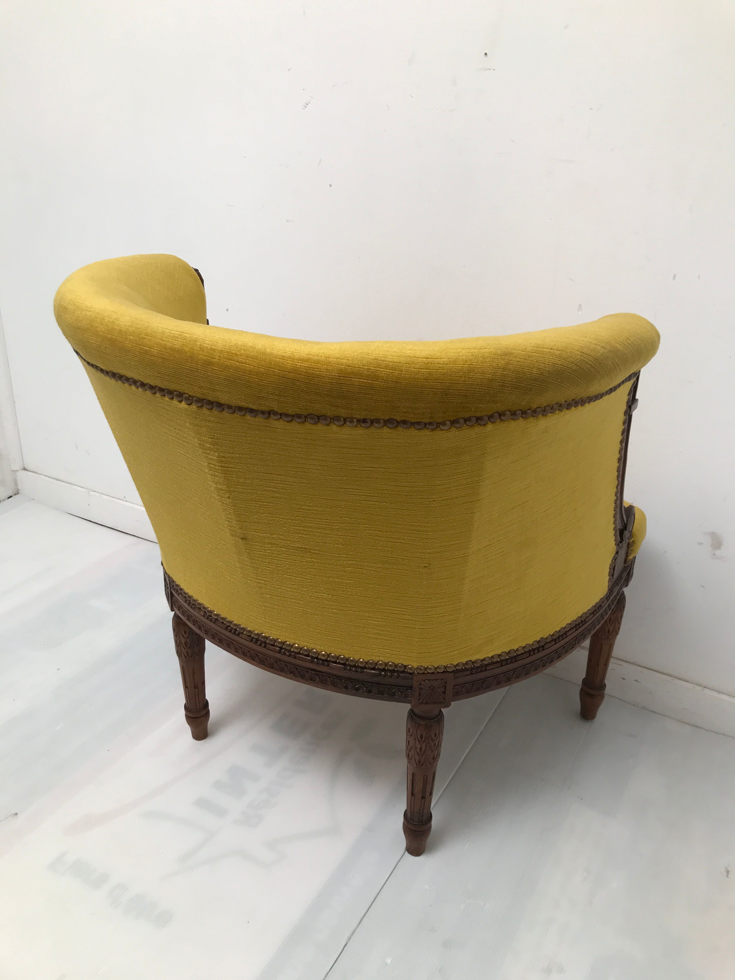 Louis XVI style gondola armchair