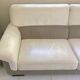 Leather 3-seater sofa