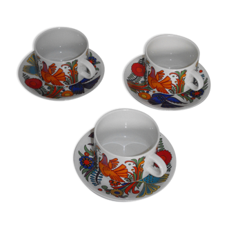 Set 2 cups and under cups to chocolate acapulco de villeroy & boch + 1 offered.