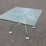 1970s Norman Foster Nomos glass table for Tecno Italy