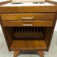 Unique 1960s bedside table with 15 complete games, compass legs, 1960s