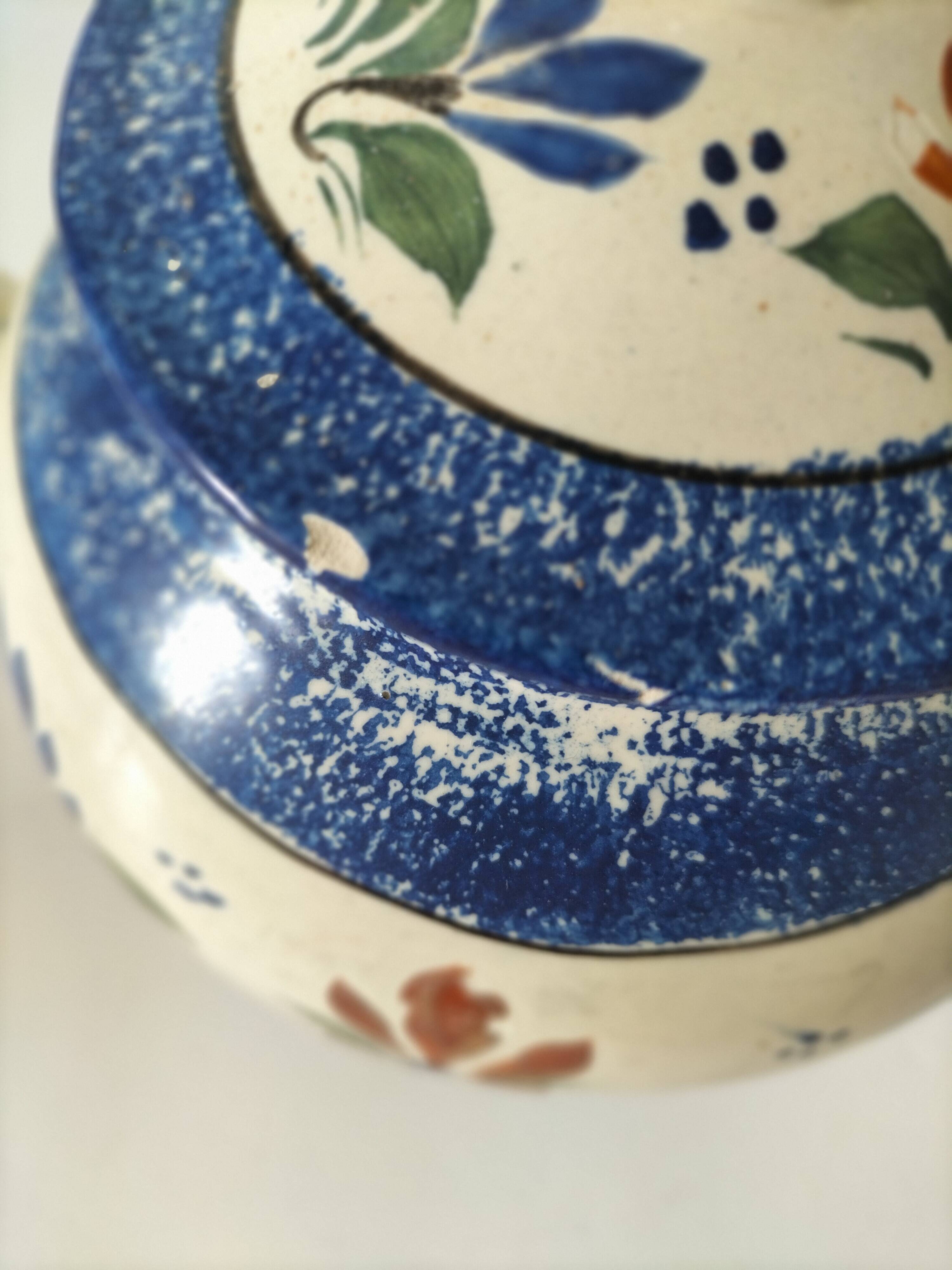 Henriot Quimper teapot – floral relief decoration