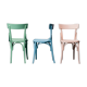 Set of 3 chairs multicolor wood 50s vintage modern