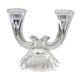 Candle holder 2 branches in Phoenix crystal, periode artdeco