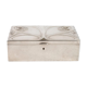 Art nouveau style box in silver metal, interior in satin, 1910