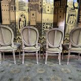 4 chaises médaillons louis xvi 19eme