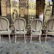 4 chaises médaillons louis xvi 19eme