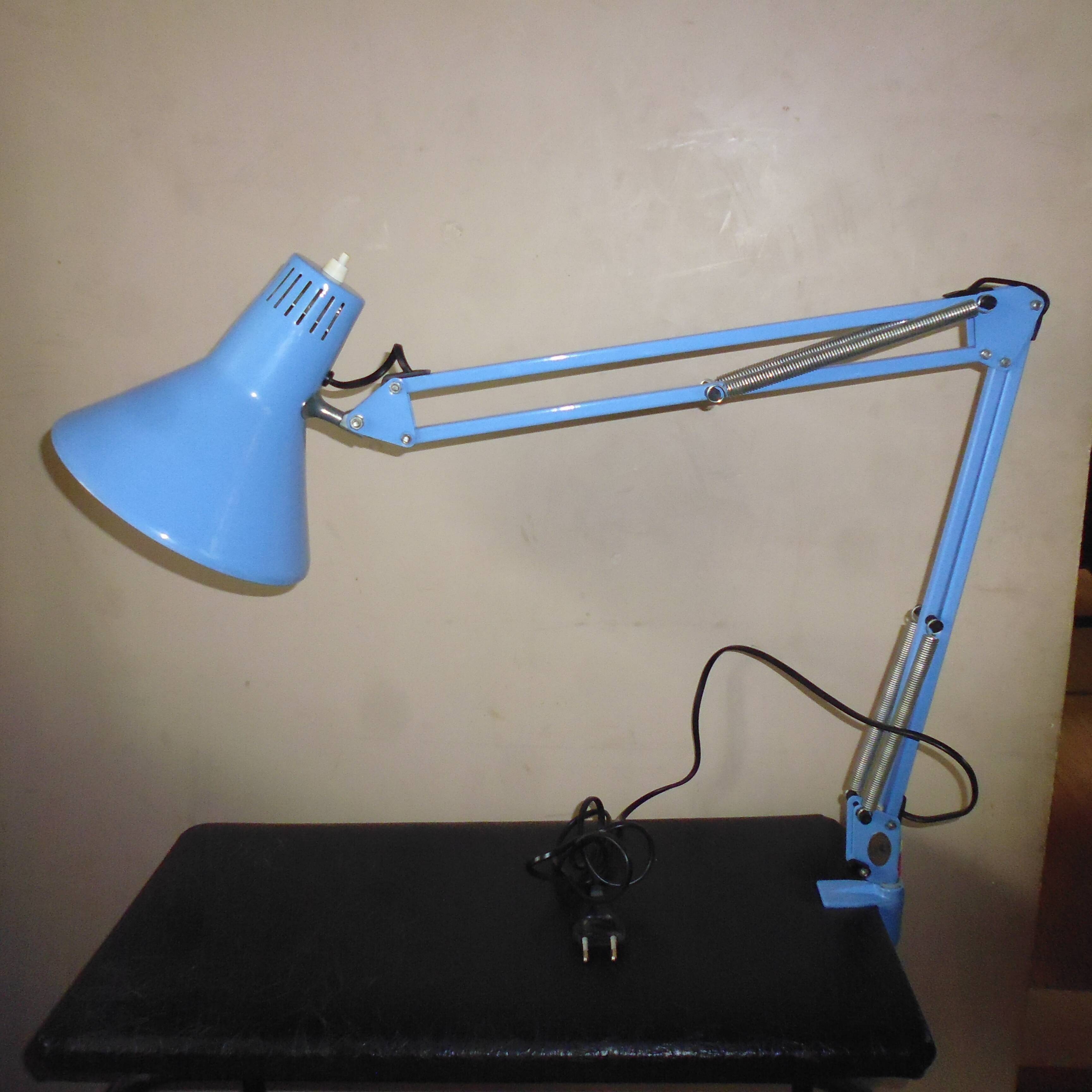 Twist vintage blue workshop lamp 50s 60s