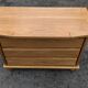 Brutalist chest of drawers in vintage elm 1980