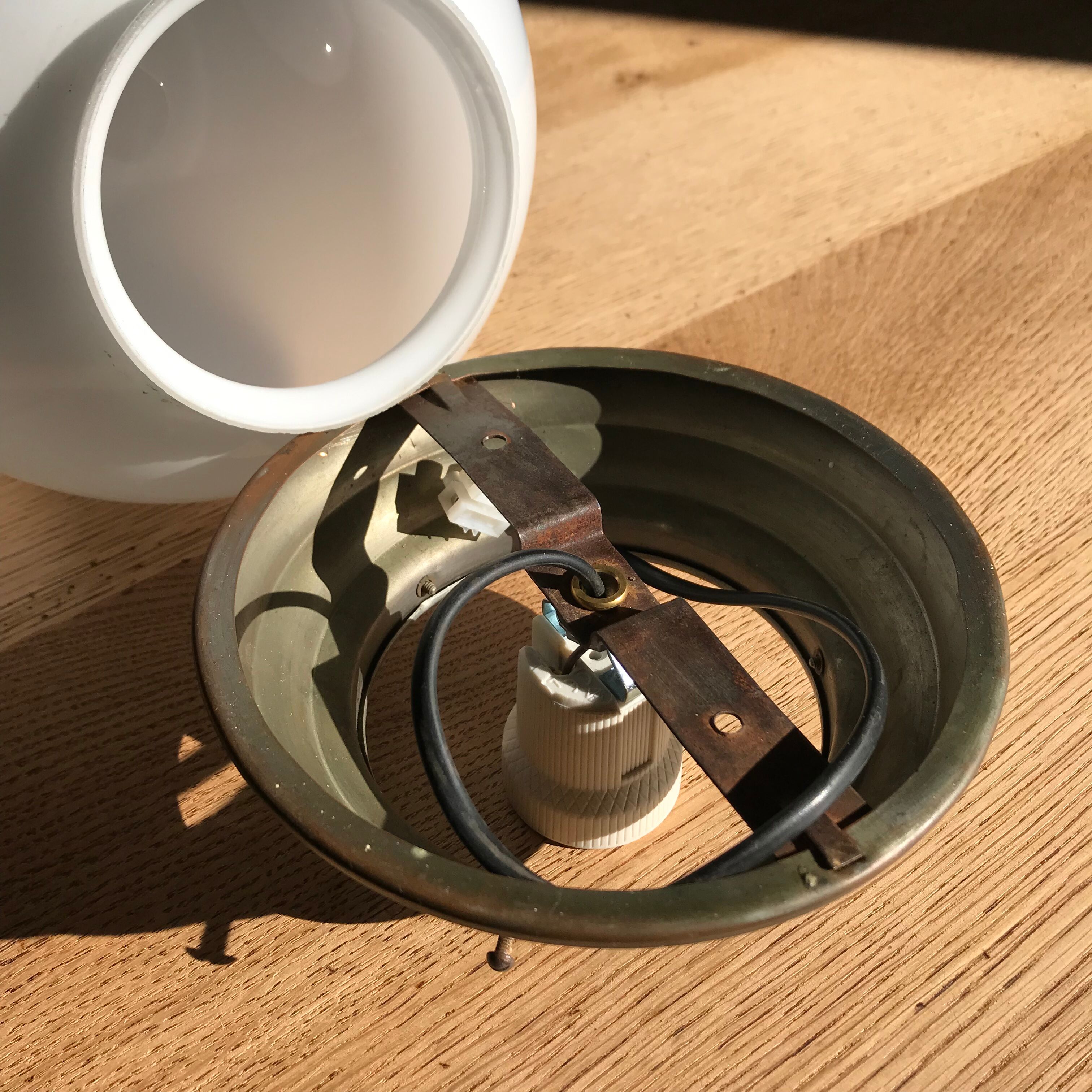 Vintage office ceiling lamp 1950