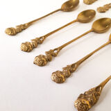 Lot small brass spoons