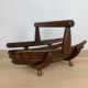 Brutalist wooden Scandinavian fruit basket