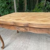 Louis XV extendable dining table, 18th century, renovated in solid oak 230cm