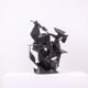 Jean Campa. Abstract sculpture in patinated iron. 1980s.