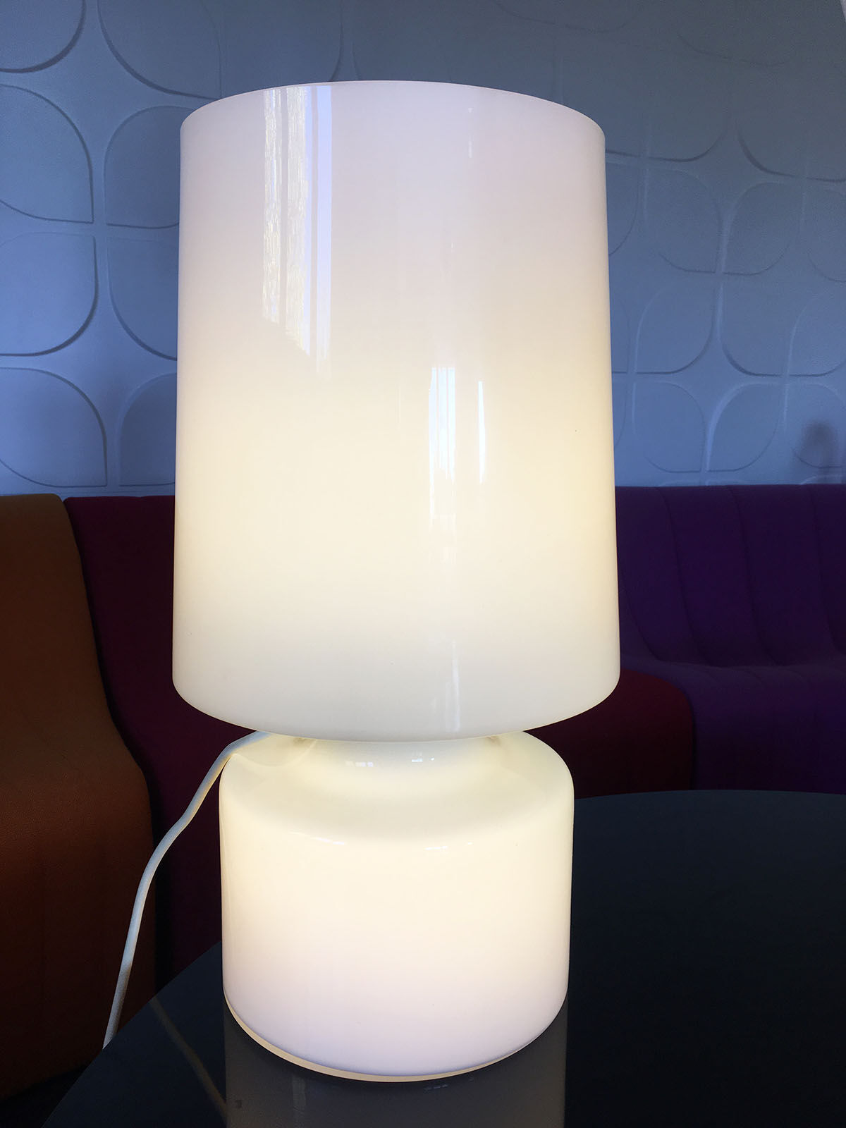 Beautiful and large Vistosi lamp from the 70's vintage italy murano