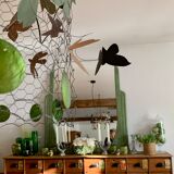 Miroir art déco vert