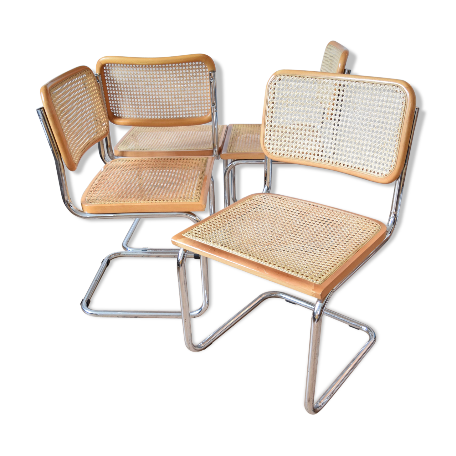 Cesca chairs by Marcel Breuer, 1970
