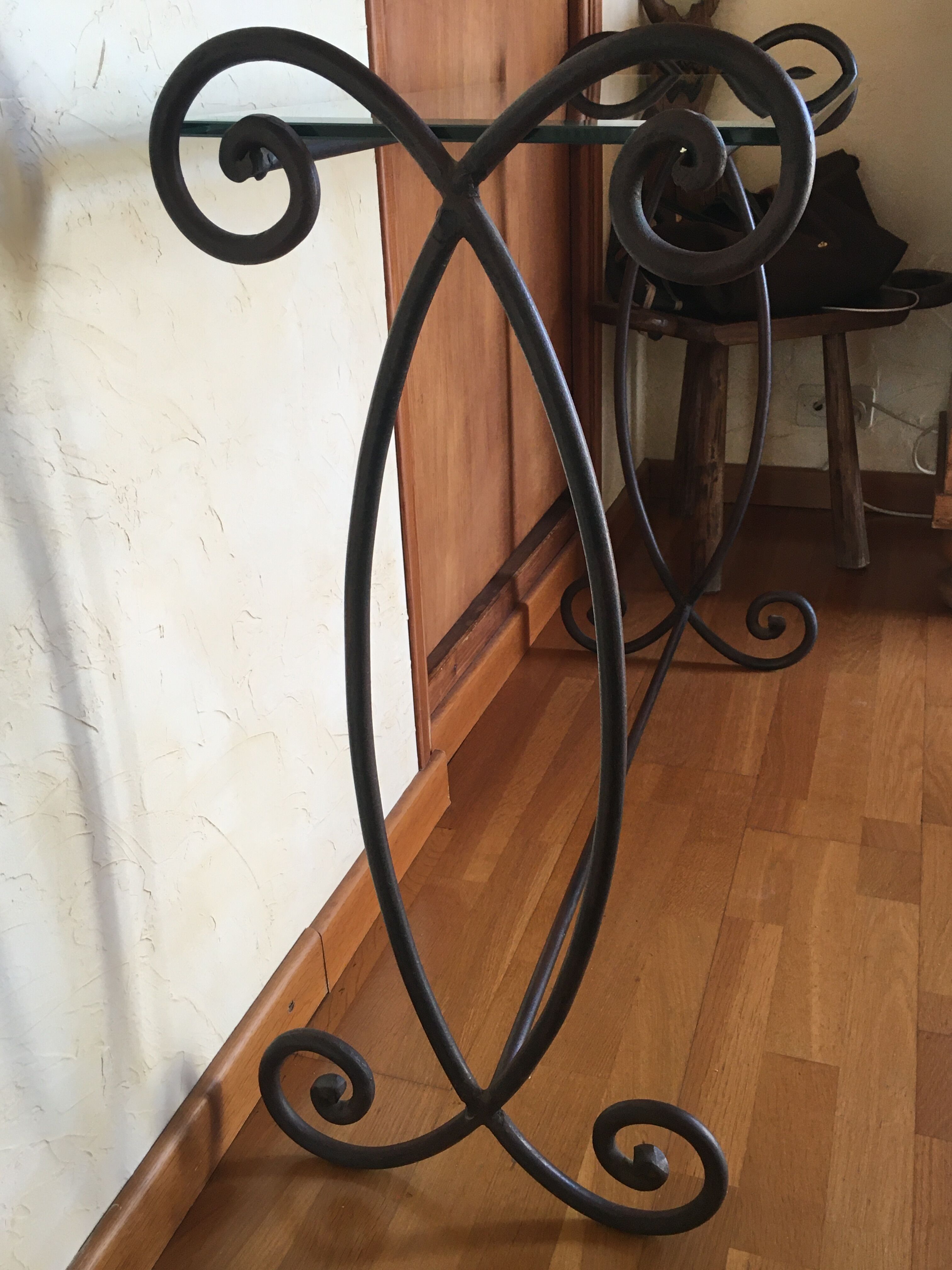 Vintage wrought iron console