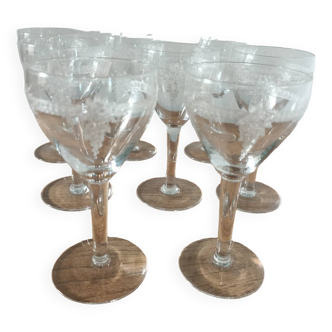 8 St Louis crystal glasses from the 1910s/20s