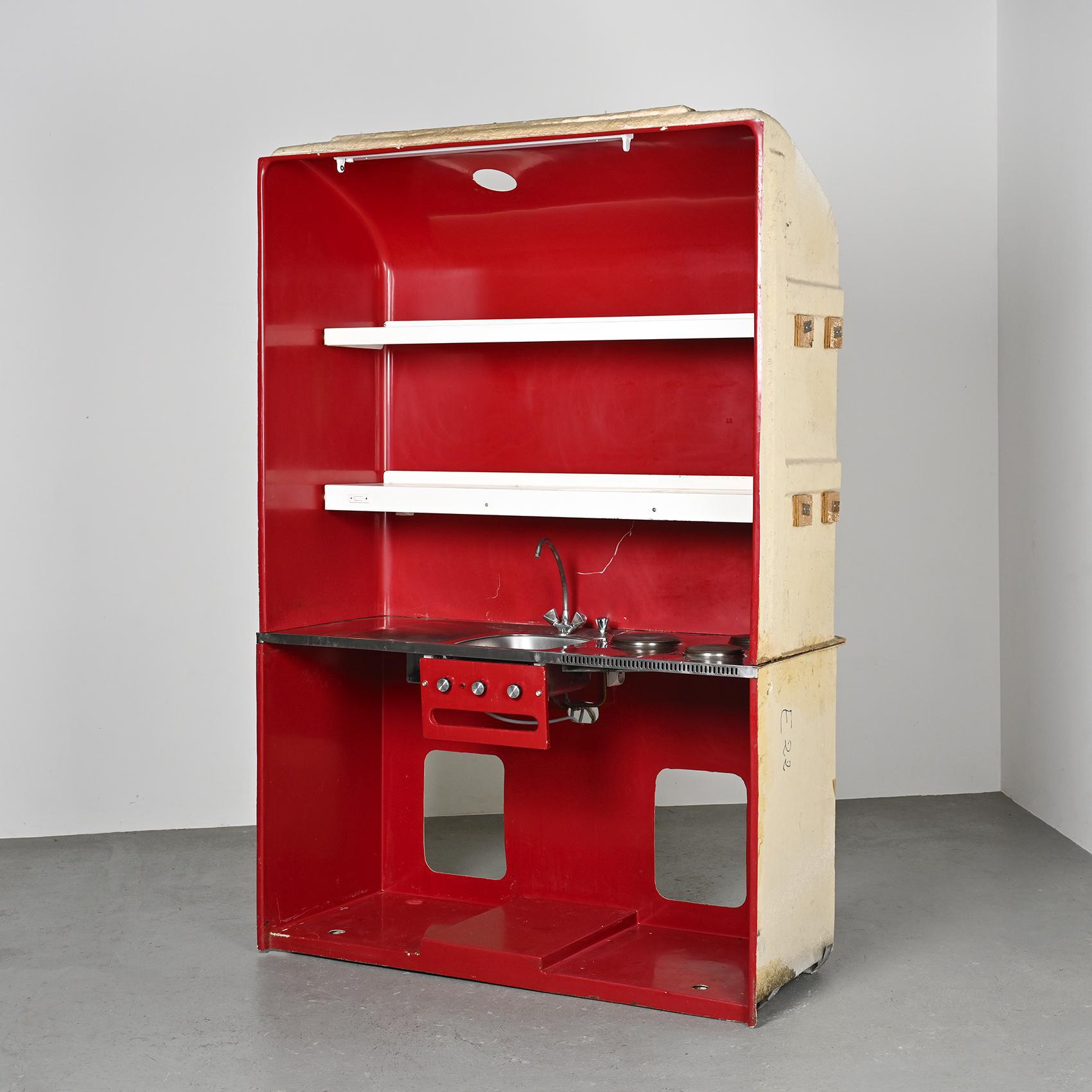 Charlotte Perriand: Prefabricated kitchen at Les Arcs 1800, France 1979