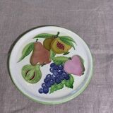 Decorative hanging plate, fruit model, in glazed ceramic