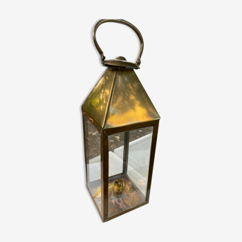 Electrified brass lantern