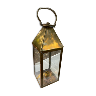 Electrified brass lantern