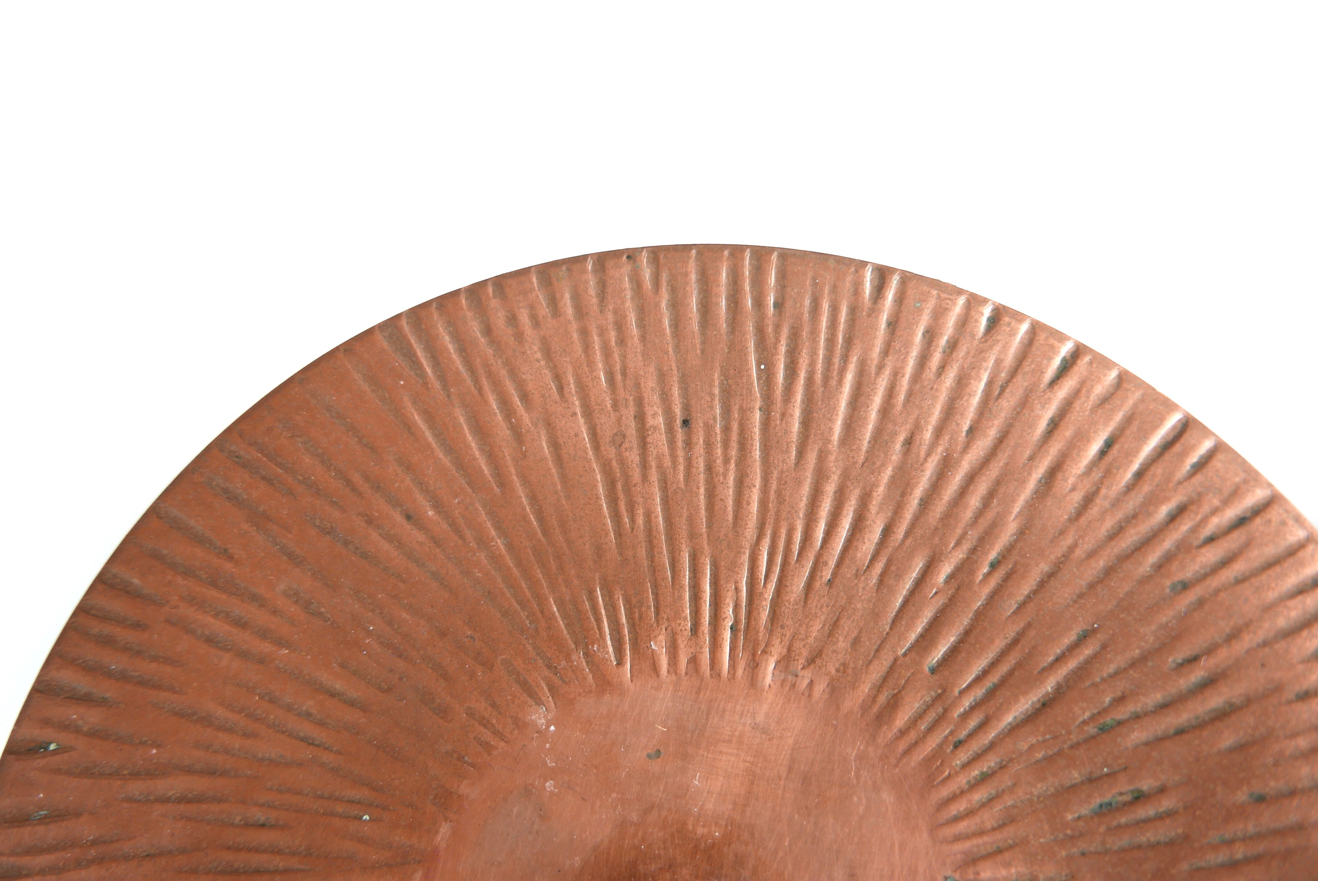 Pair of copper candlesticks, 1960s
