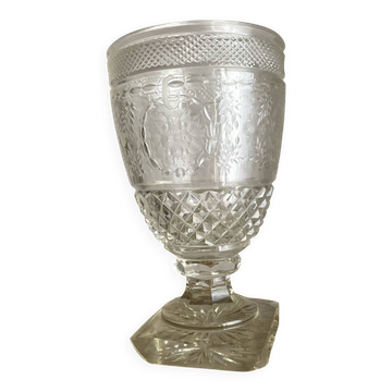 Large Médicis vase in crystal 23.5 cm