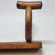 Double Patère bistrot Porte Manteau en bois courbé début XXème