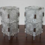 Ensemble de deux lampes de table en verre par Kamenicky Senov, 1970s