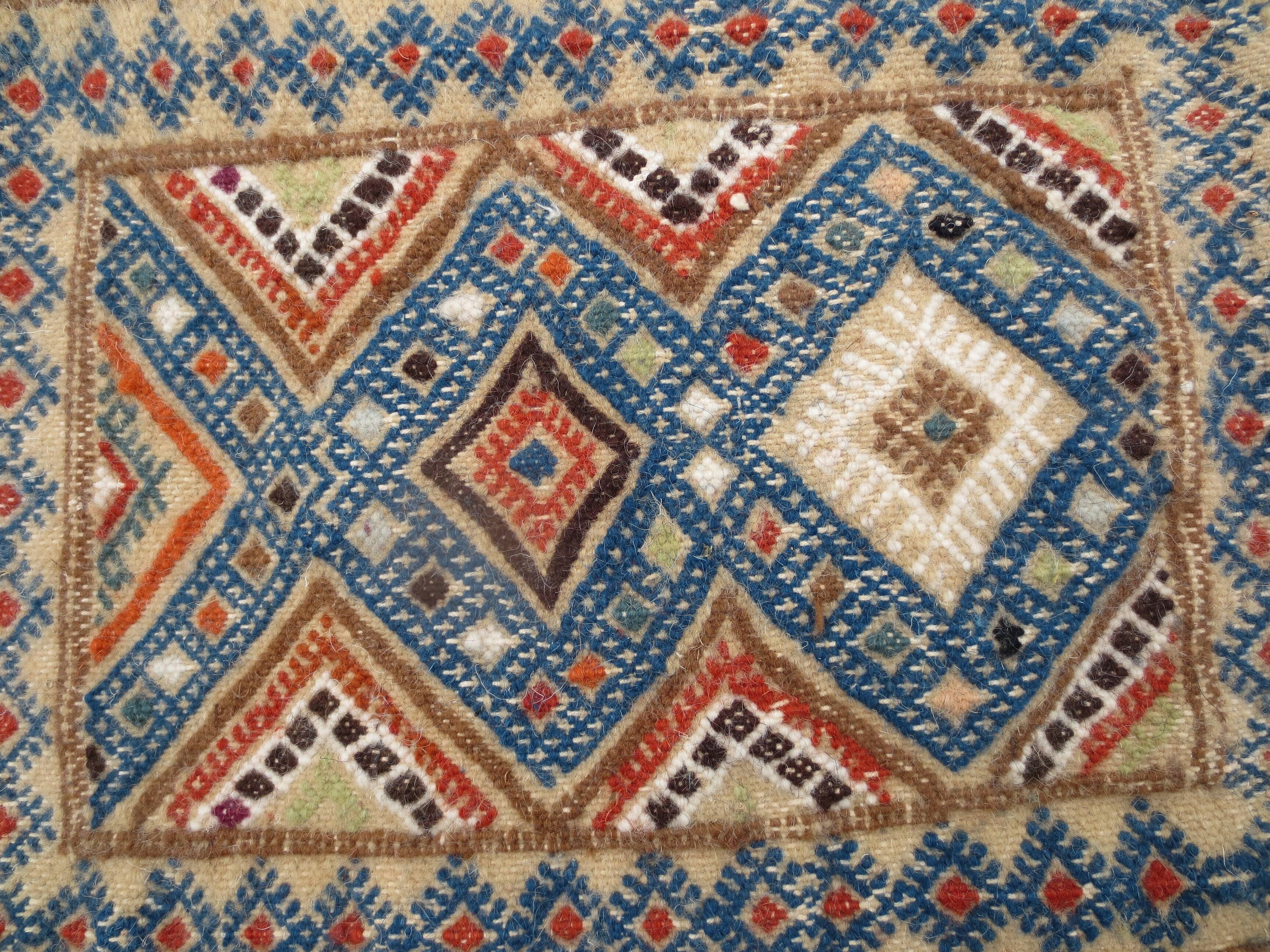 small Handmade wool kilim 44x30cm