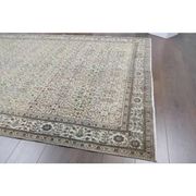 1970s Vintage Turkish Oushak Handmade Wool Cotton Brown Area Rug 193x275