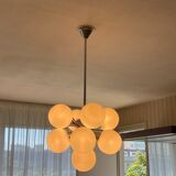 Ceiling lamp chandelier 9 lights Sputnik 1960s